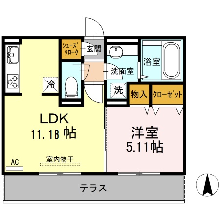 ラウンドシティ足原の間取り