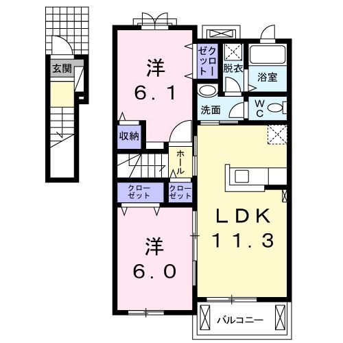 ベル　アンジュ　由布IIの間取り