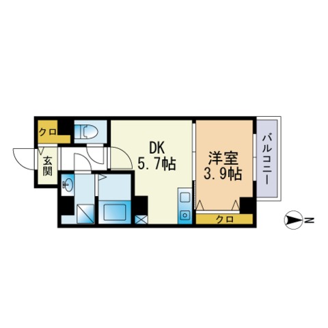 Ｃａｓａ大濠西の間取り