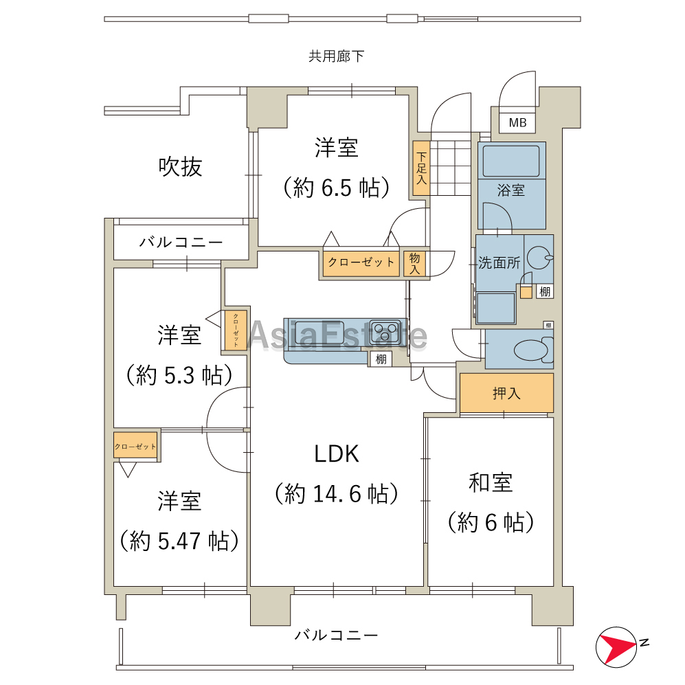 シティコア西鹿児島の間取り