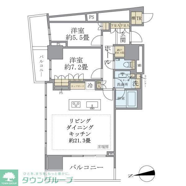 豊島区南池袋のマンションの間取り