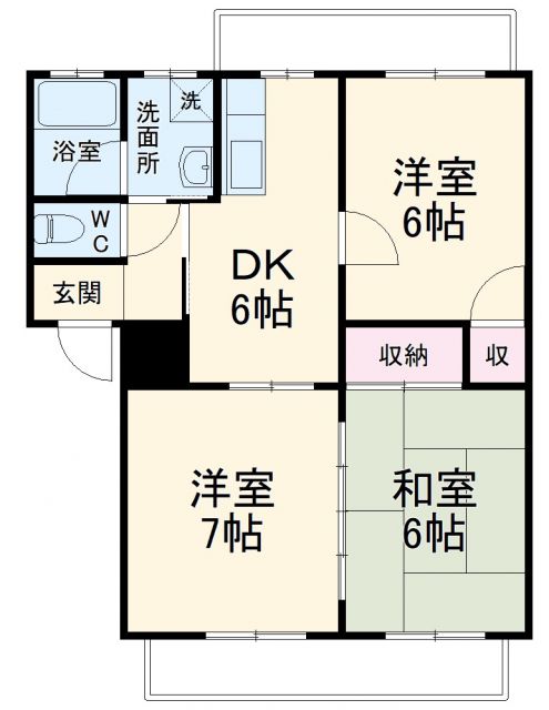 掛川市上張のマンションの間取り