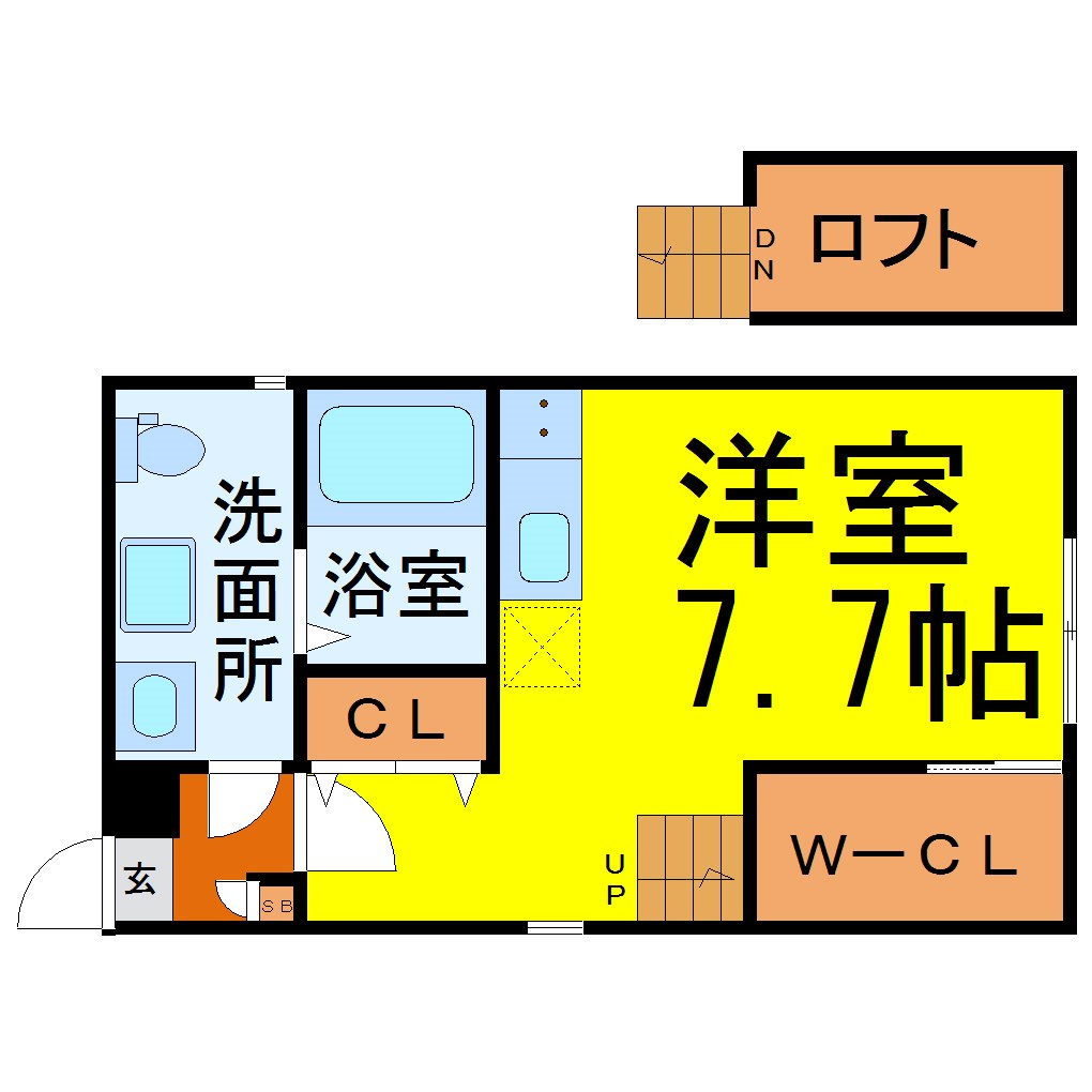 名古屋市西区城西のアパートの間取り