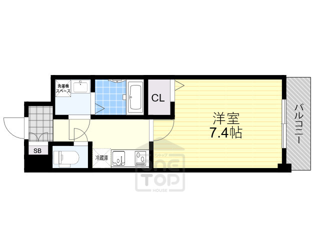 茨木市沢良宜浜のマンションの間取り