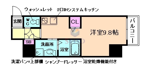 【豊中市宝山町のマンションの間取り】