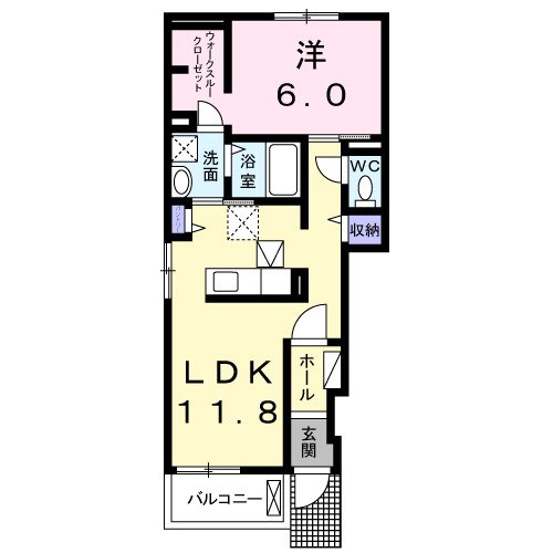 蓮田市西新宿のアパートの間取り