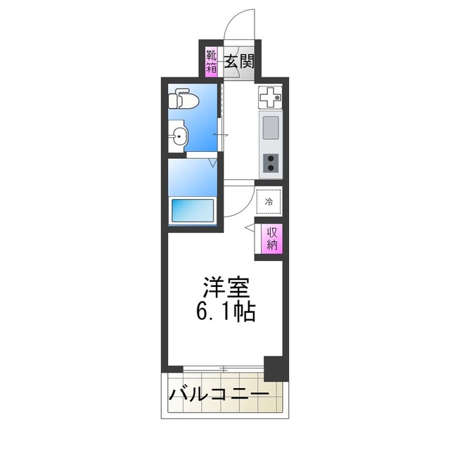 エステムコート難波WESTSIDEIIIドームシティの間取り