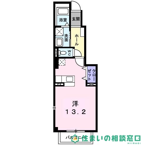 岡崎市宇頭町のアパートの間取り