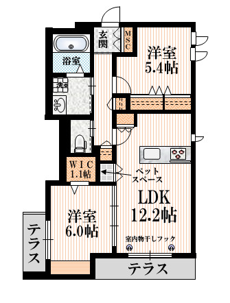 足立区島根のマンションの間取り