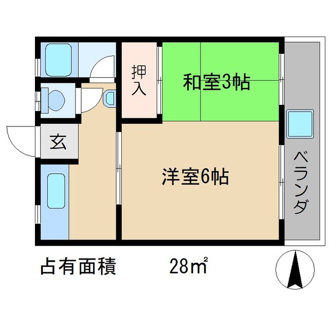 福山マンションの間取り