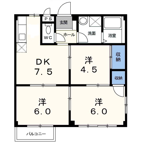 シルクハウス　（Ａ棟）の間取り