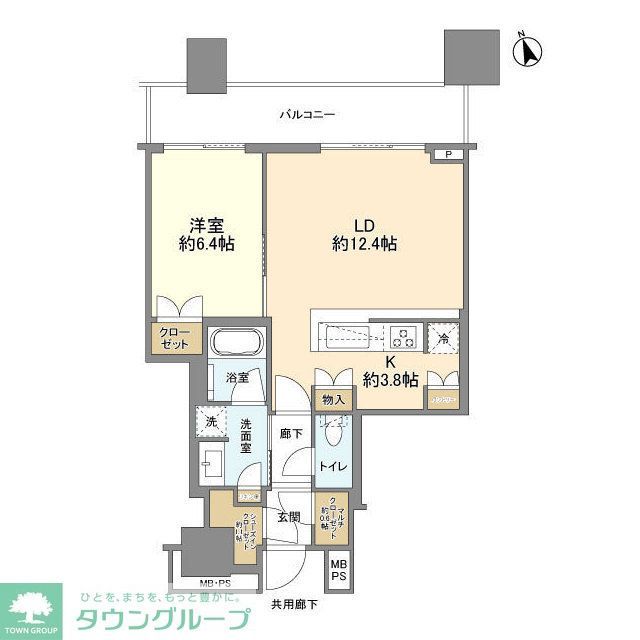 川崎市幸区鹿島田のマンションの間取り