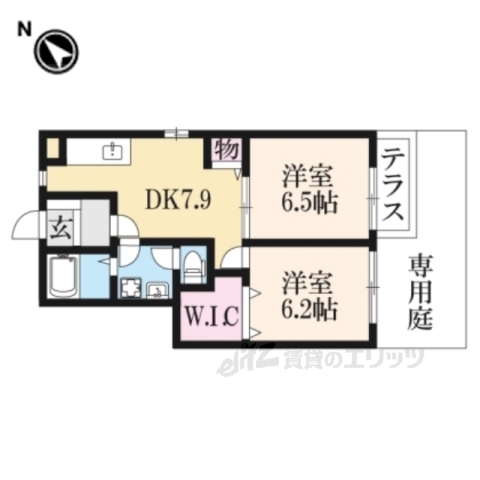 【南丹市園部町城南町のアパートの間取り】