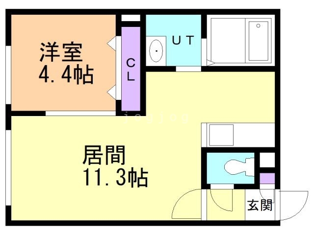 札幌市白石区南郷通のマンションの間取り