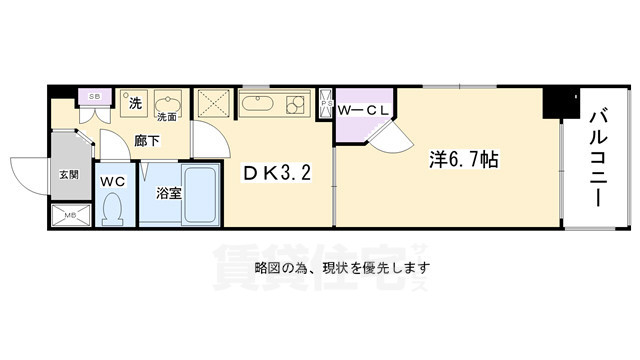 京都市下京区中金仏町のマンションの間取り