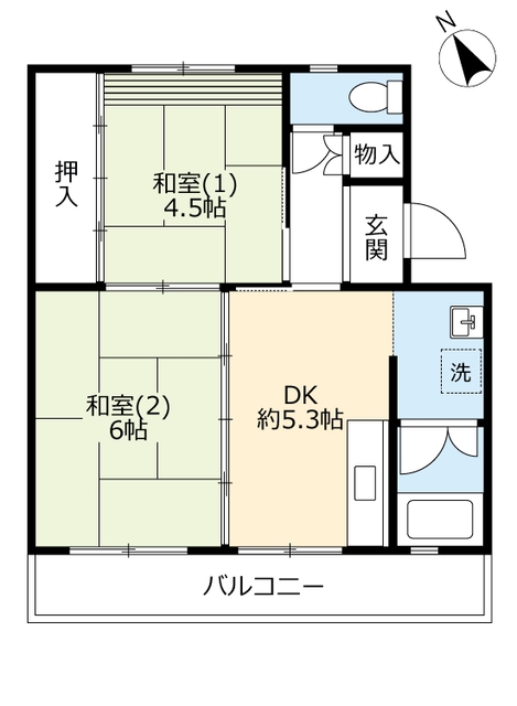 ＵＲ男山の間取り