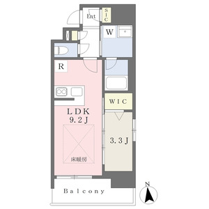 名古屋市東区筒井のマンションの間取り