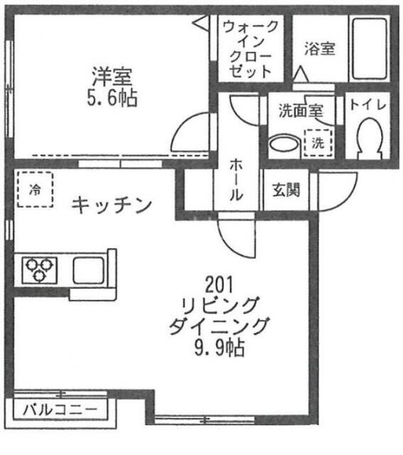 大和市南林間のアパートの間取り