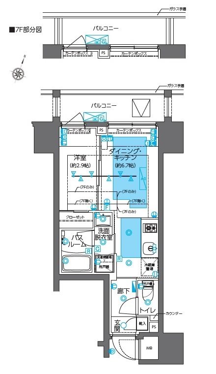 千代田区岩本町のマンションの間取り