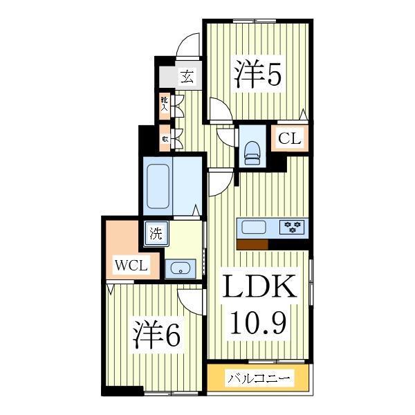 グリーンコートＢの間取り