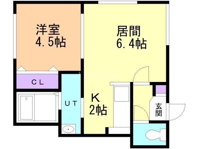 札幌市白石区菊水六条のアパートの間取り