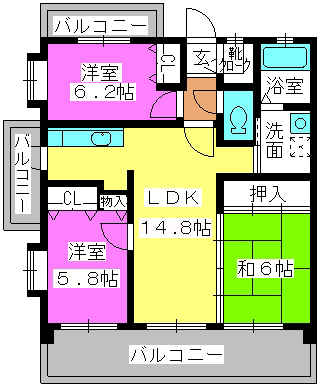 パレオコートの間取り