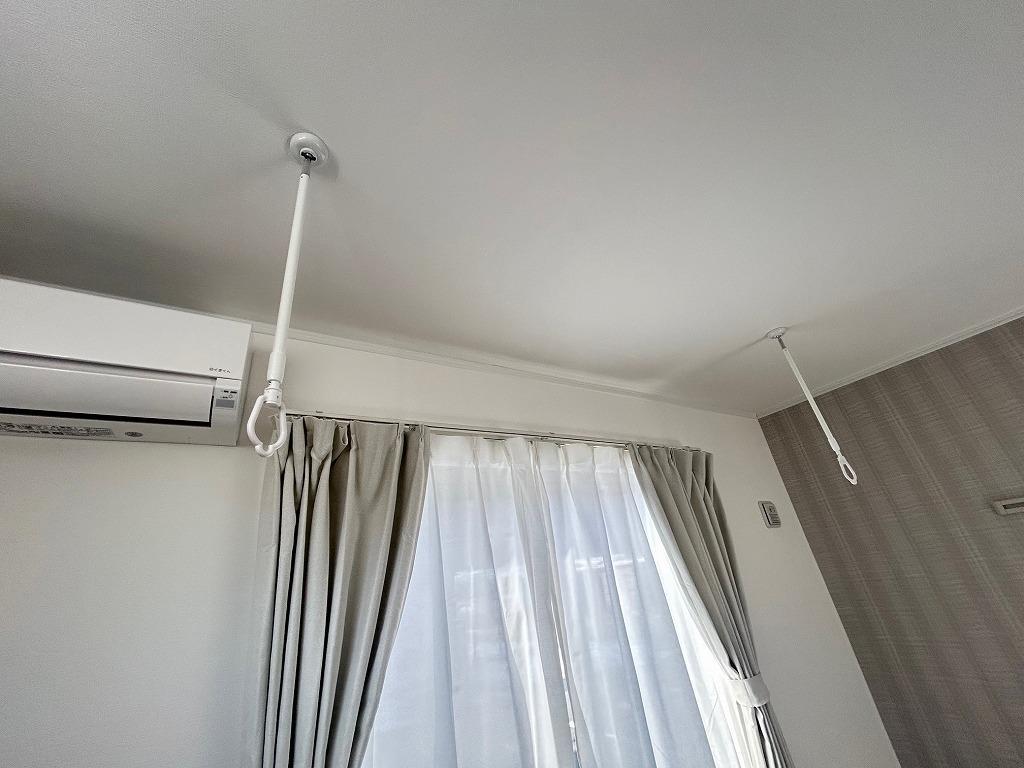 セキュリティ　室内物干し・遮光カーテン付