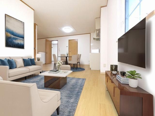 居室・リビング　CGで家具等を配置したもので家具等は含まれません