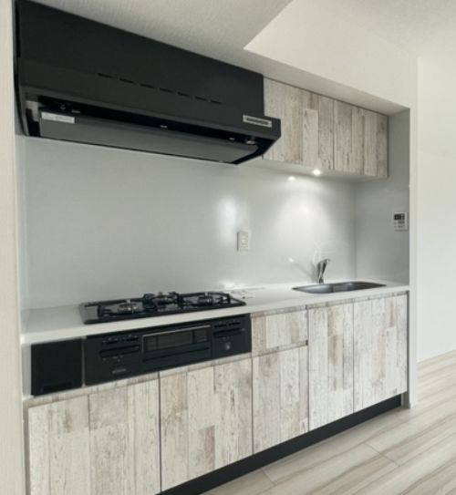 キッチン　コンパクトなキッチンで掃除もラクラク