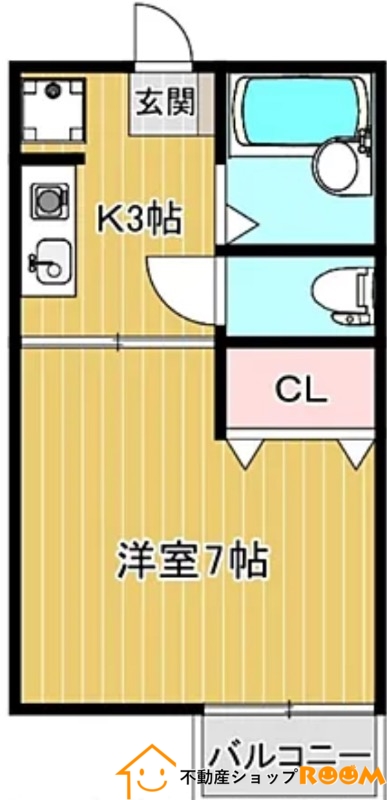 みやま市瀬高町高柳のアパートの間取り