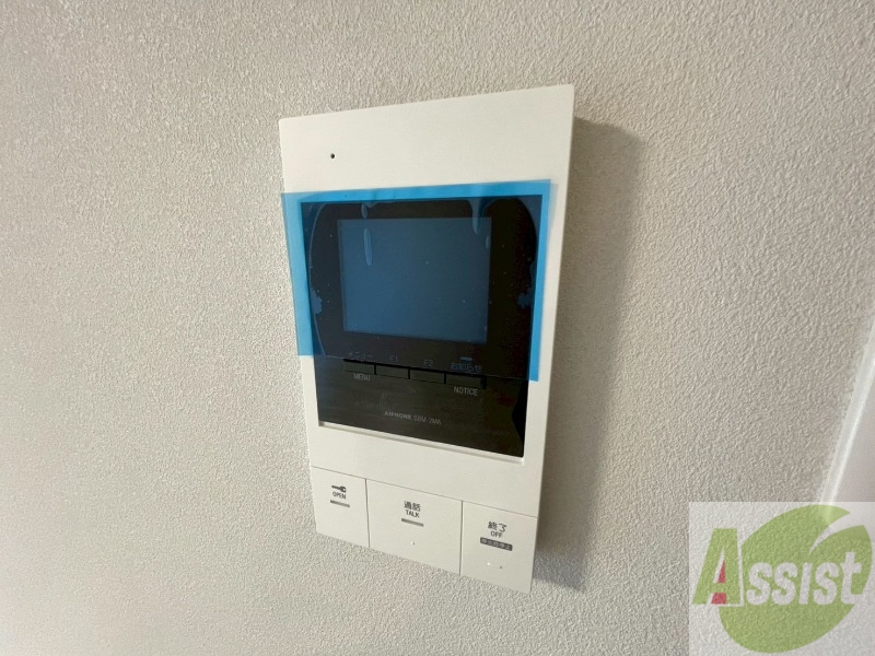 セキュリティ　ＴＶモニター付インターホンです。来客者の顔が見えるので安心！