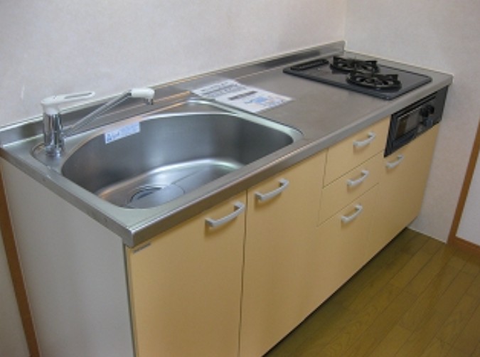 キッチン　★二口コンロ、グリル付きシステムキッチン★
