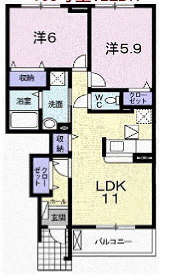 ＪＲ播但線 香呂駅 徒歩5分 2階建 築18年の間取り写真