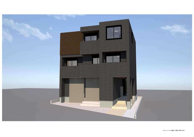 建物外観　広々としたエントランス。２階部分２戸の賃貸住宅