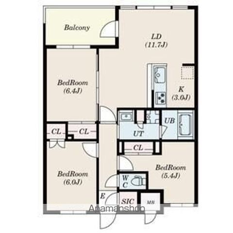 SーRESIDENCE伊都Attirantの間取り写真