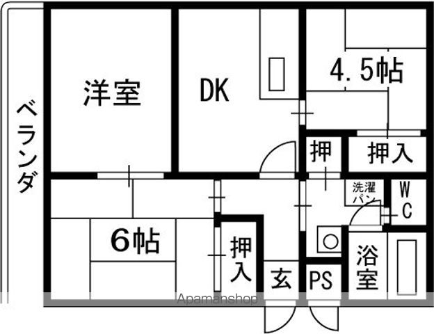 地下鉄中央線 深江橋駅 徒歩2分 8階建 築36年の間取り写真