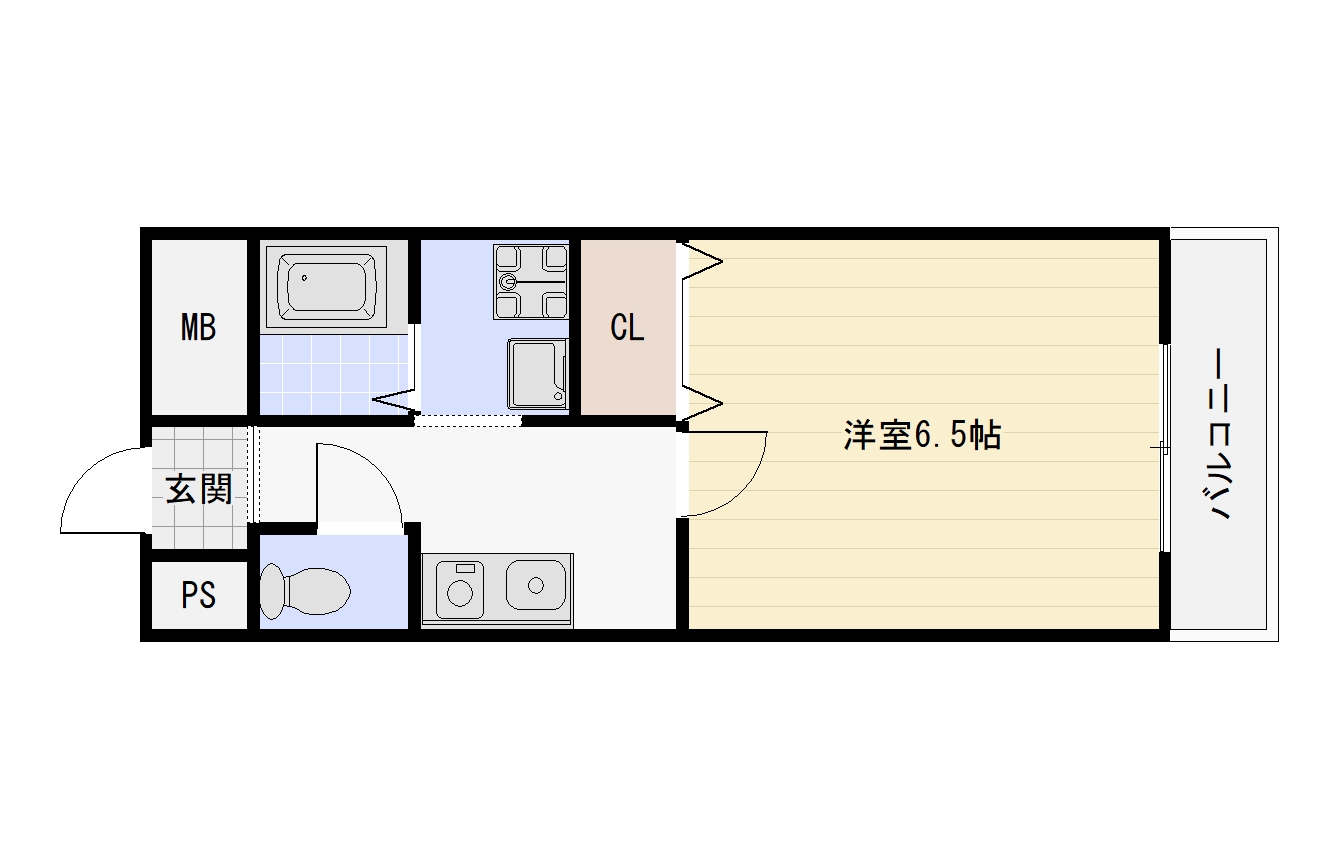 地下鉄谷町線 喜連瓜破駅 徒歩9分 8階建 築21年の間取り写真