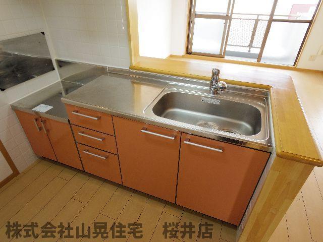 近鉄大阪線 桜井駅 徒歩22分 4階建 築22年のキッチン写真