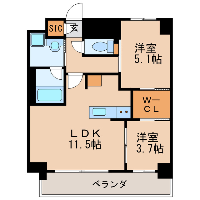 S-RESIDENCE千種駅前ascentの間取り写真