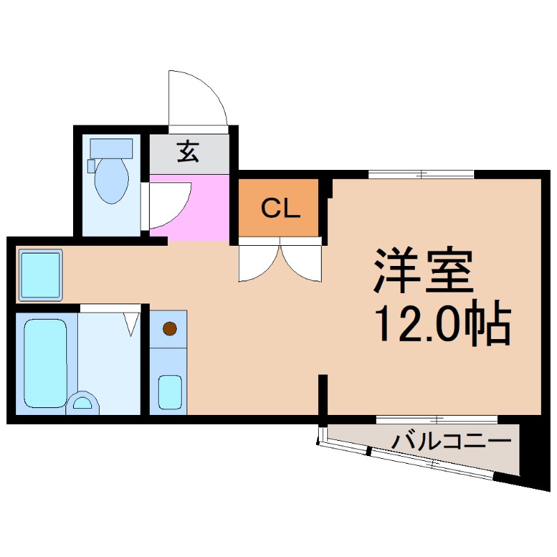地下鉄鶴舞線 御器所駅 徒歩7分 4階建 築34年の間取り写真