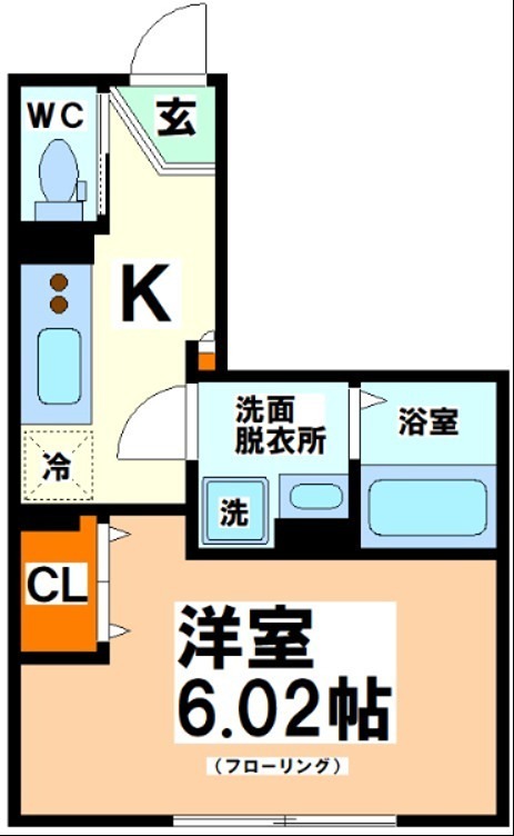 京王線 笹塚駅 徒歩8分 4階建 築1年の間取り写真