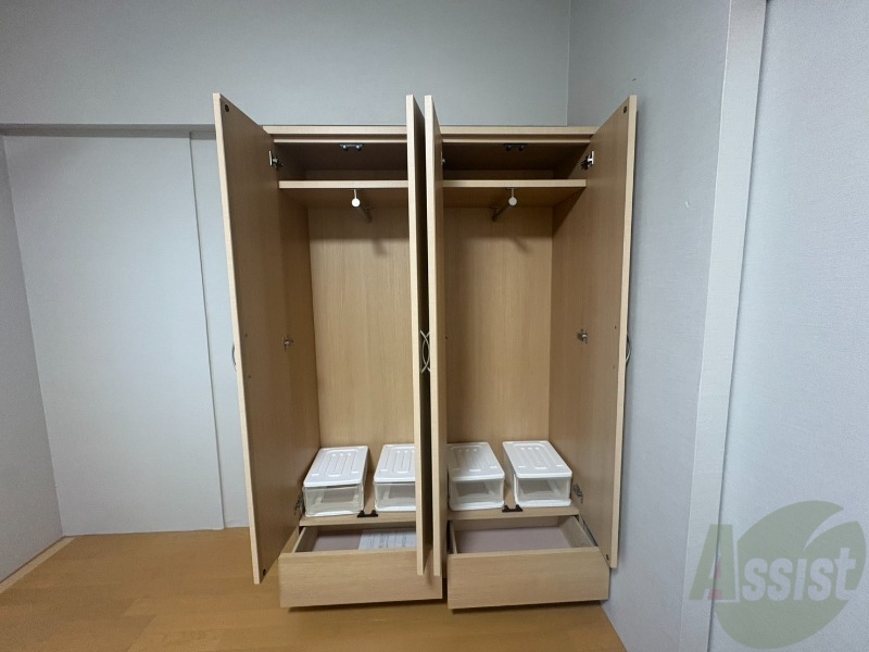 収納　収納もバッチリあるのでお部屋が片付きますよ！