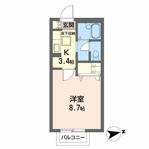 広瀬川ハイムAの間取り写真