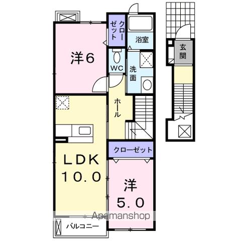 ＪＲ日豊本線 清武駅 バス乗車時間：4分 最寄りバス停で下車 徒歩3分 2階建 築15年の間取り写真
