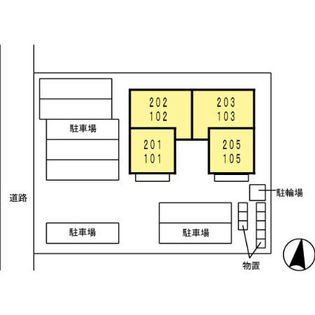 駐車場　縦列2台契約です！