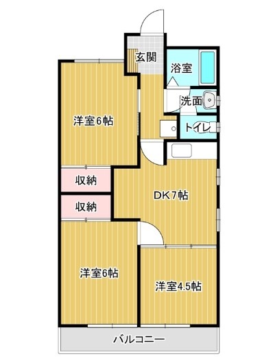 浜松市中央区高林のアパートの間取り