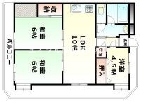 岡山市北区京橋町のマンションの間取り