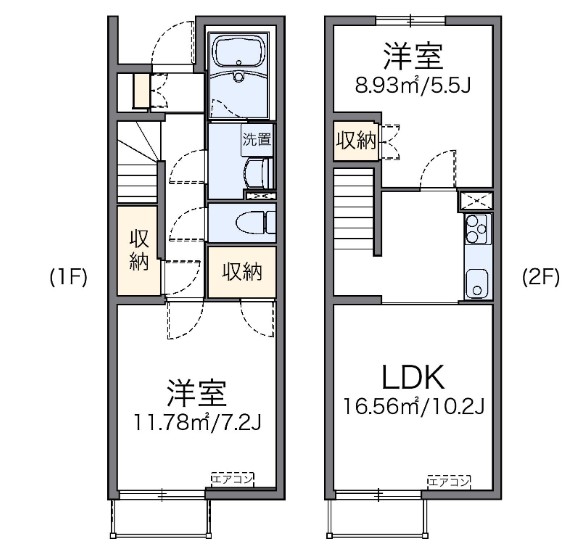 横須賀市林のアパートの間取り