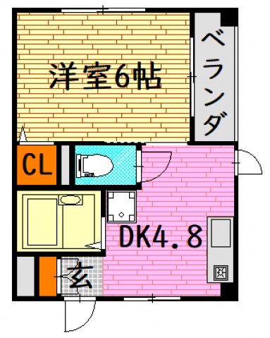 広島市安佐北区可部南のマンションの間取り