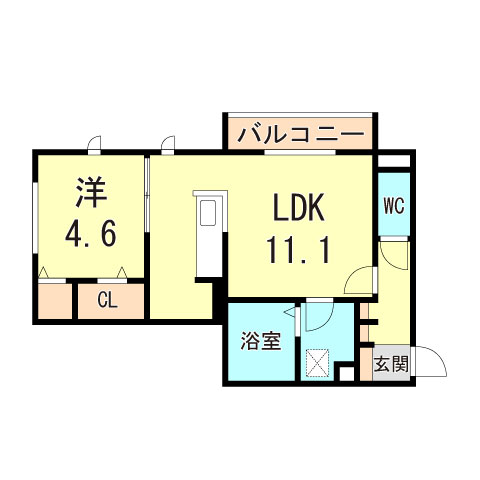 明石市大久保町大窪のアパートの間取り